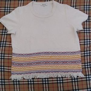 Madewell frayed jacquard sweater shirt #L2874